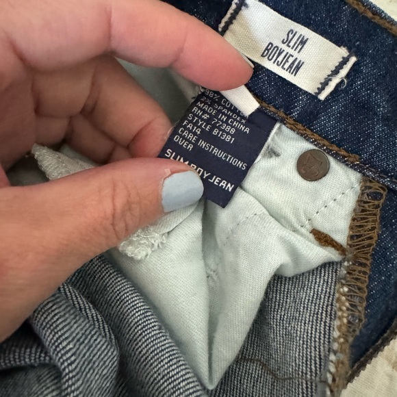 Madewell B1381 Slim Boy Jean Paint Splatter Jeans 24 midrise - Picture 7 of 15